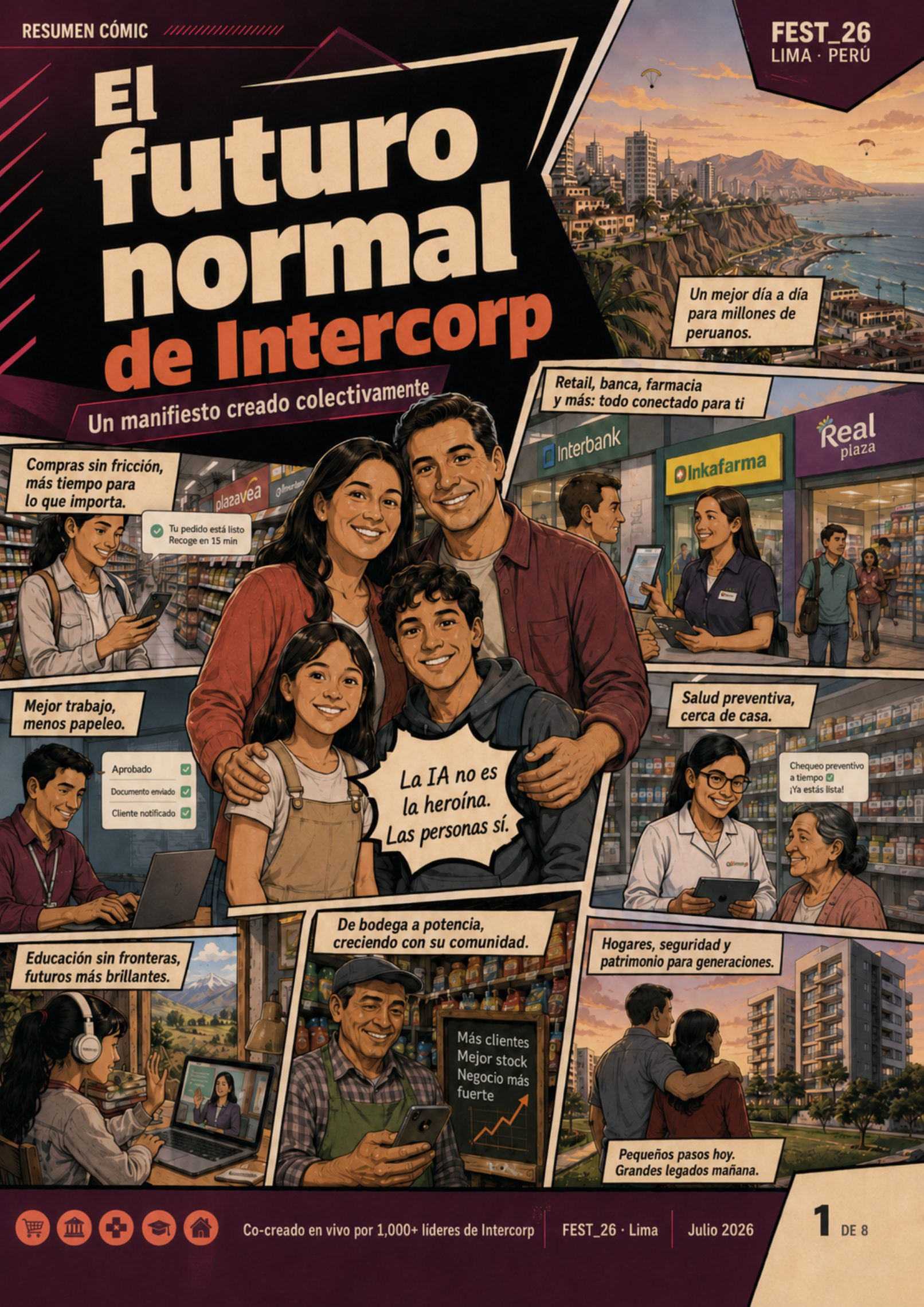 Cover of the FEST_26 comic, drawn from the room's ideas