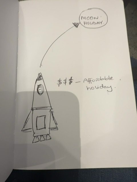Audience sketch: LunaPass – financing the trip to space
