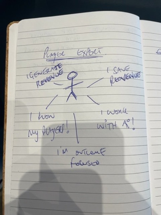 Audience sketch: Player expert who knows players