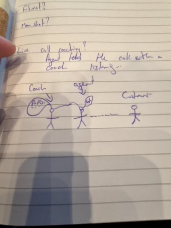 Audience sketch: Live coach on the call