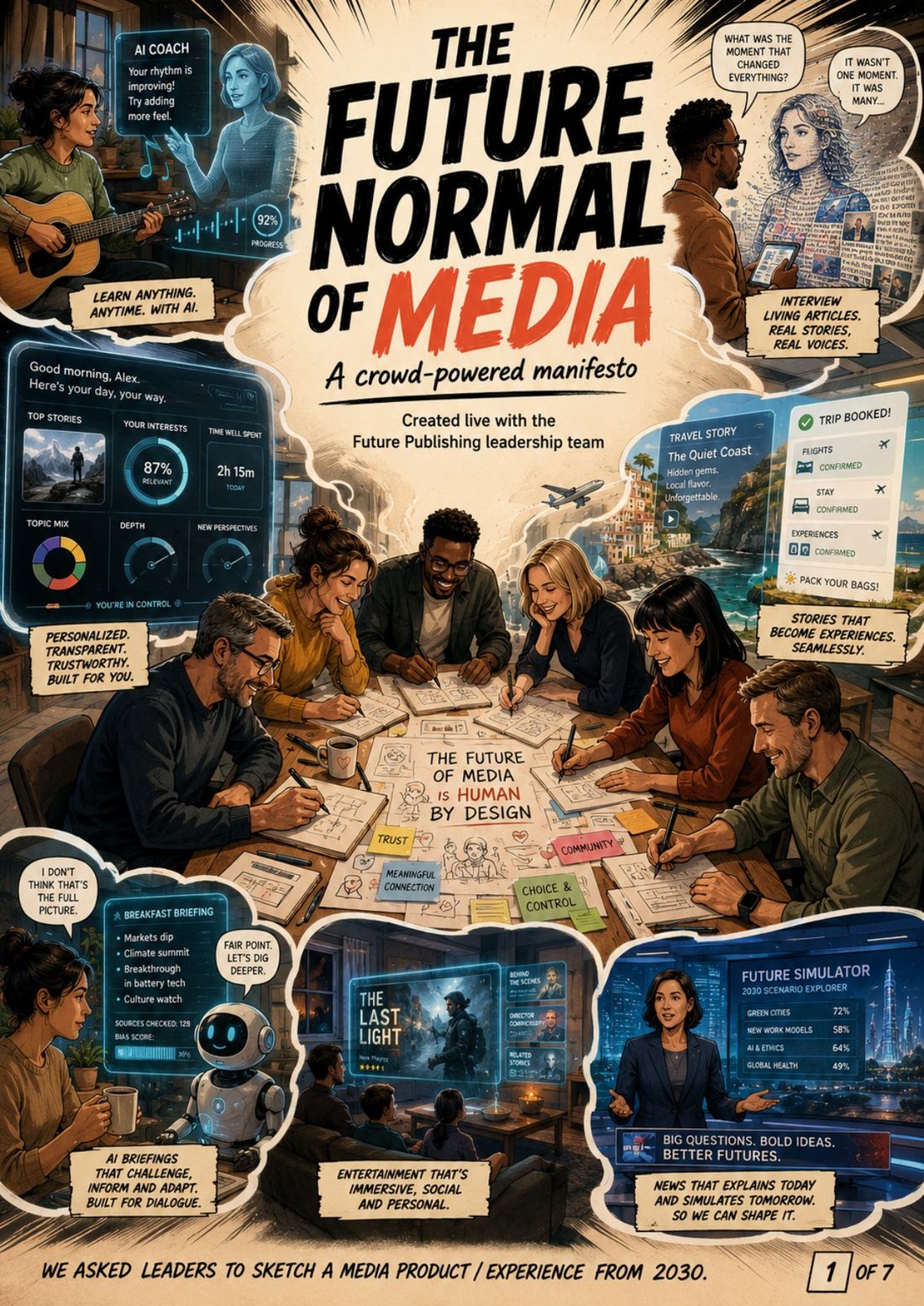 The Future Normal of Media comic – page 1 of 7