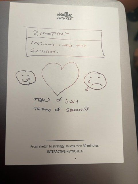Audience sketch: SentioLayer – tears of joy vs tears of sadness